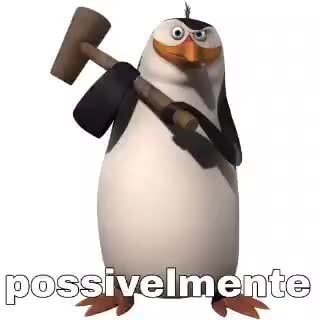 imagem editada do personagem Capitão, do filme Os Pinguins De Madagascar, com texto dizendo Nem Fudendo